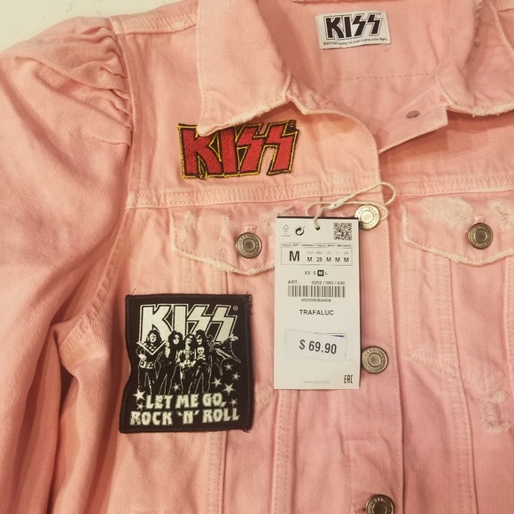 Kiss Pink Denim Jacket By Zara 